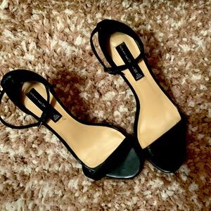 Black strap heel